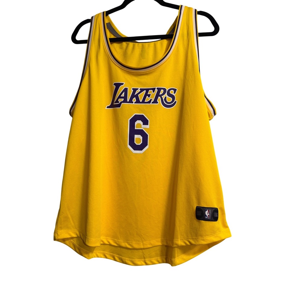 Fanatics LeBron James Los Angeles Lakers Jersey Womens 2XL Gold NBA Number 6